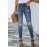 High Rise Distressed Skinny Jean