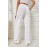 White High Waist Drawstring Wide Legs Casual Pants