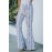 Snakeskin Print Wide Legs Pants