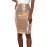 Champagne Glitter Me Crushed Sequin Pencil Skirt