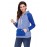 Royal Blue Lace Accent Kangaroo Pocket Hoodie