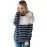 Gray Stripes Accent Color Blocked Sweatshirt